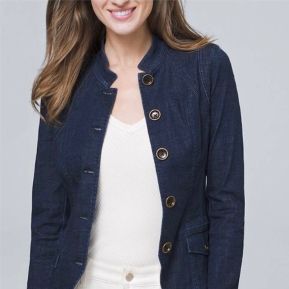 White House Black Market women’s Jean Blazer size 6